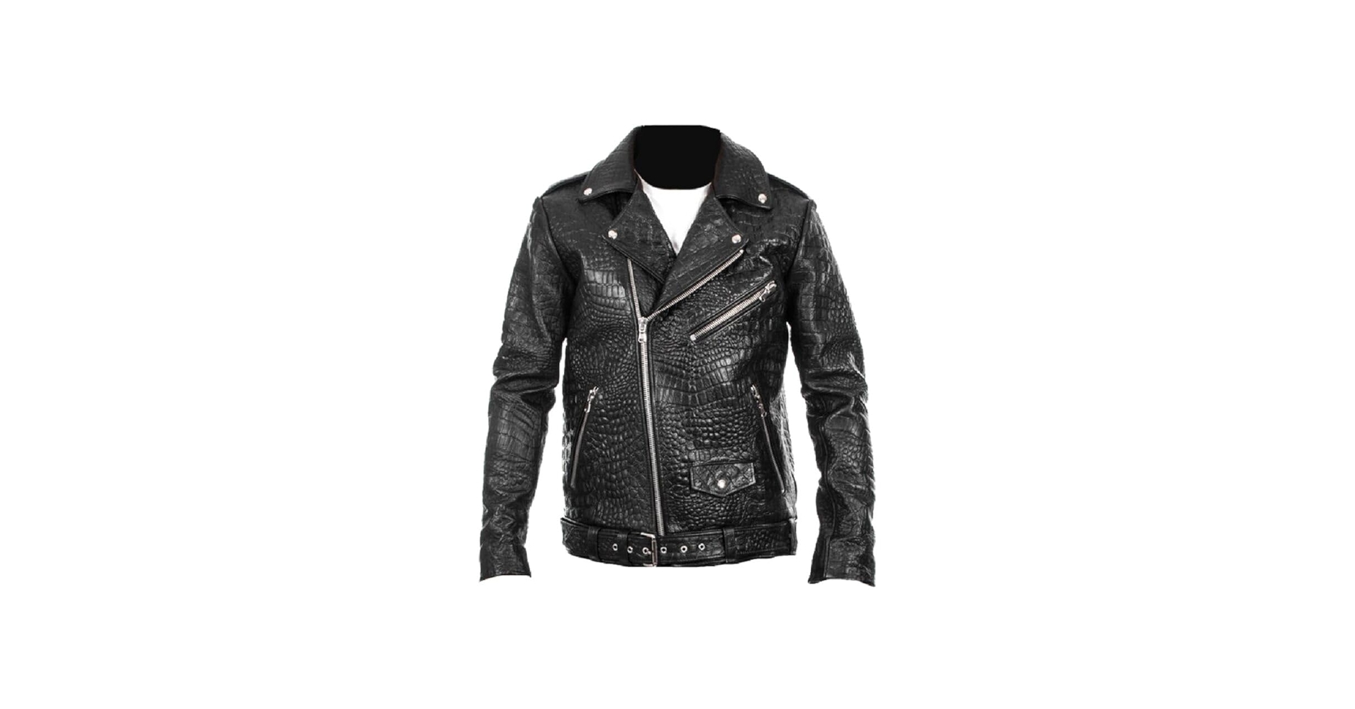 ZAPRIS Men's Alligator Crocodile Embossed Print Cowhide